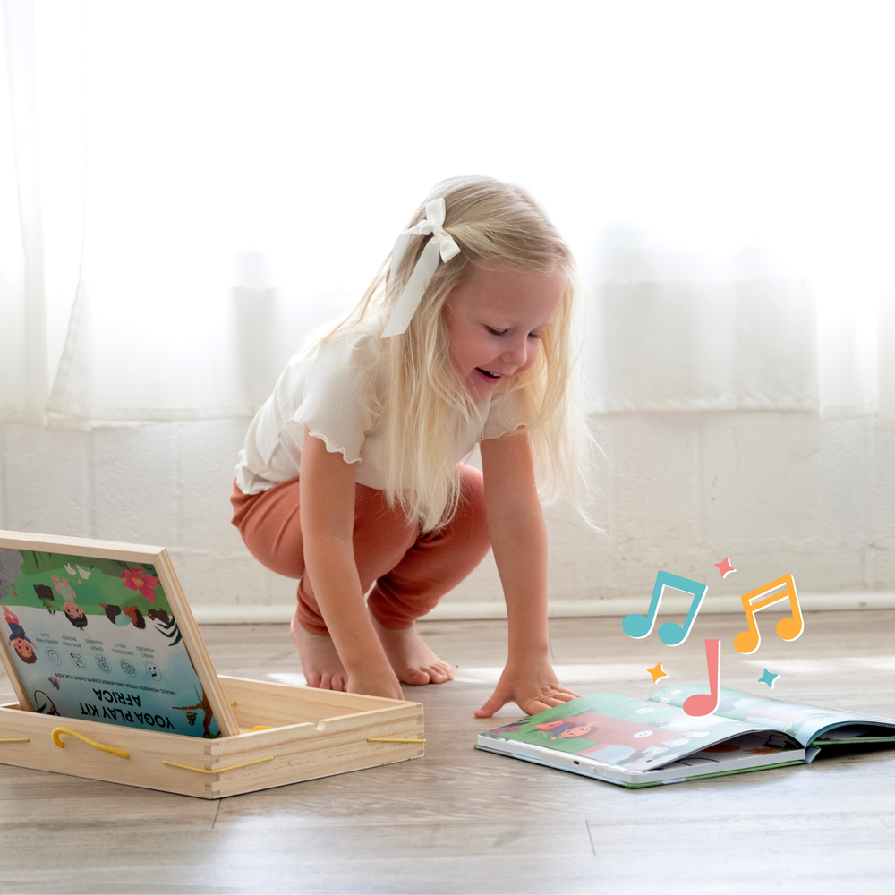 Yoga Play Kit (Africa Edition) - Screen-Free & Music-Powered Kids Yoga Game